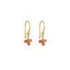 Orange sapphire briolette earrings