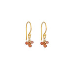 Orange sapphire briolette earrings