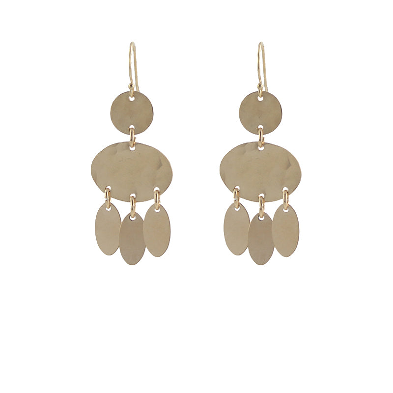 Golden Ovals Earrings