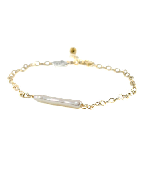 Pearl stick bracelet by Peggy Li Creations