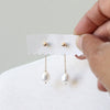 Pearl drop ear jackets in 14k gold-filled