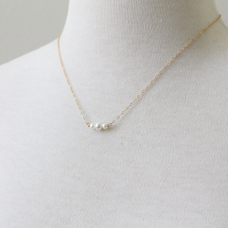 Pearl Slice Necklace sterling silver