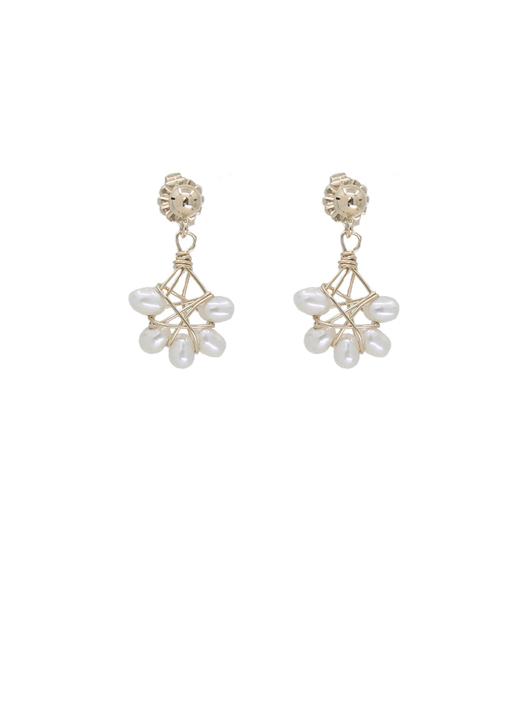 Mesh Pearl Earrings