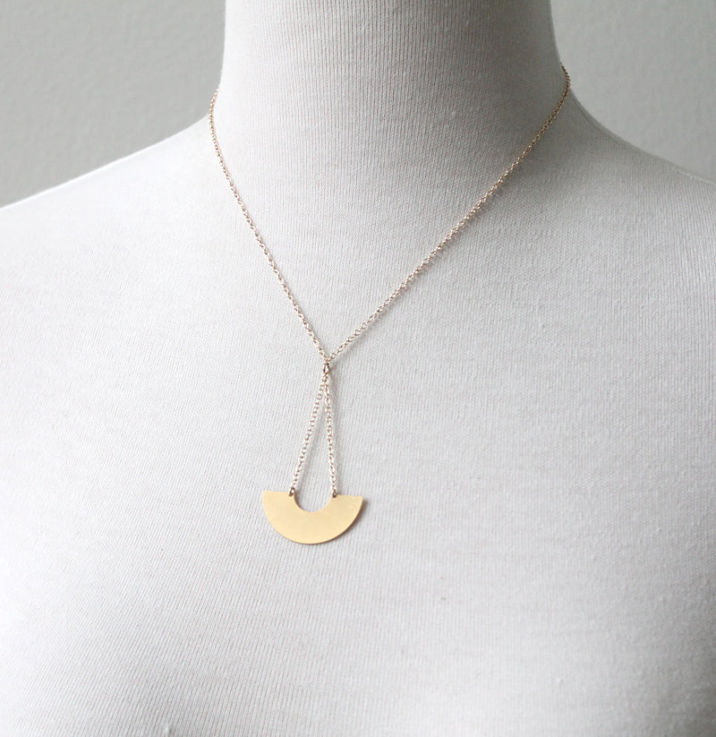 Pendulum Necklace, gold