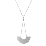 Silver pendulum necklace