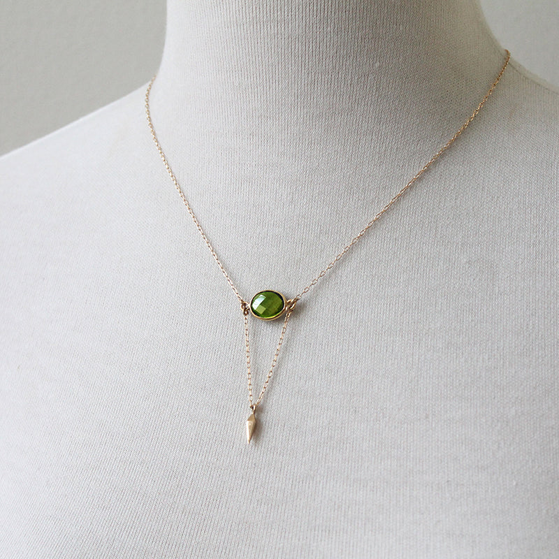 Peridot Point Necklace