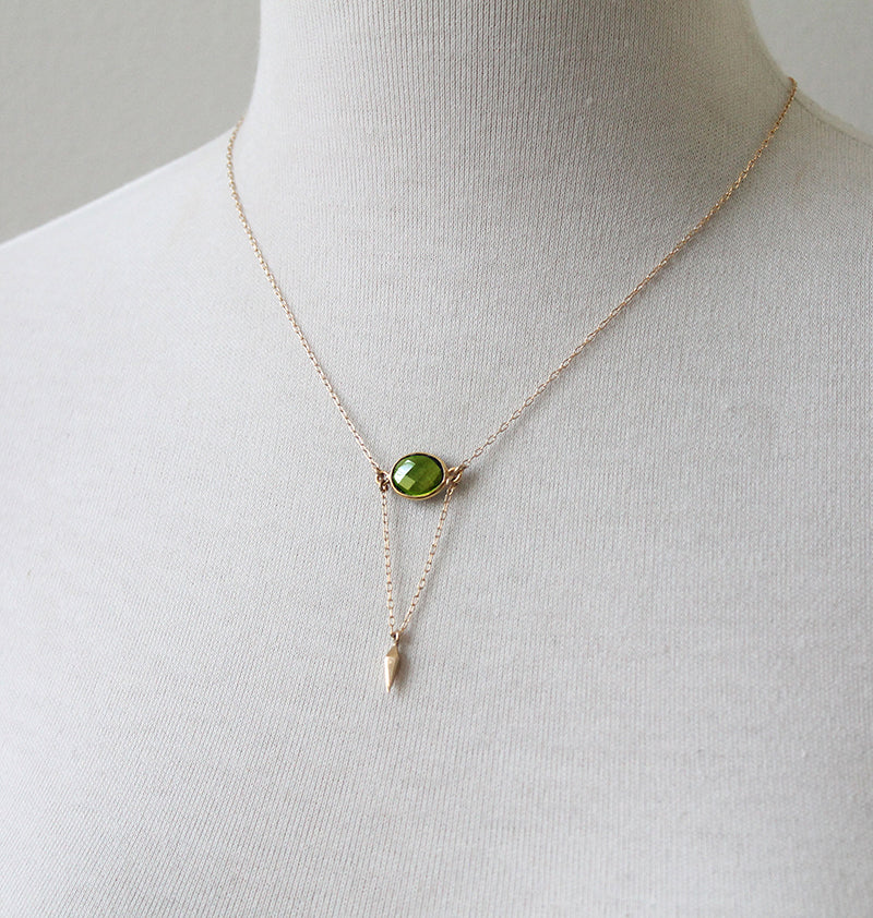 Peridot Point Necklace