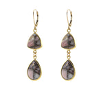 Copper Oyster Pink Opal earrings