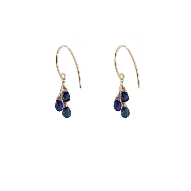 Blue sapphire sprinkle earrings