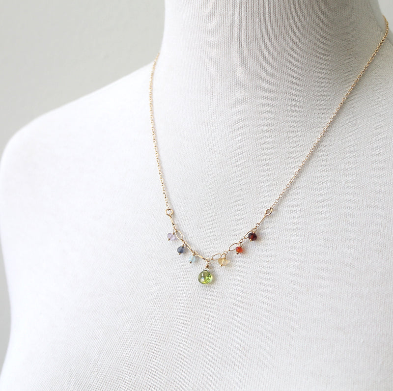 Rainbow Gemstone Necklace