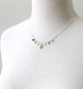 Rainbow Sprinkles Necklace in sterling silver