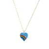 Retro Rainbow Heart Necklace