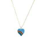 Retro Rainbow Heart Necklace