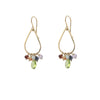 Rainbow gemstone teardrop earrings
