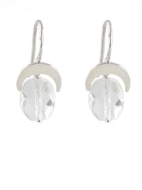 Quartz and silver Raindrop Earrings