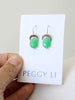 Green onyx raindrop earrings