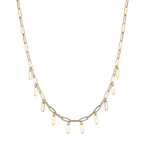 Rectangle Fringe Necklace