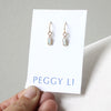 Rectangle Opal Threader Earrings by Peggy Li