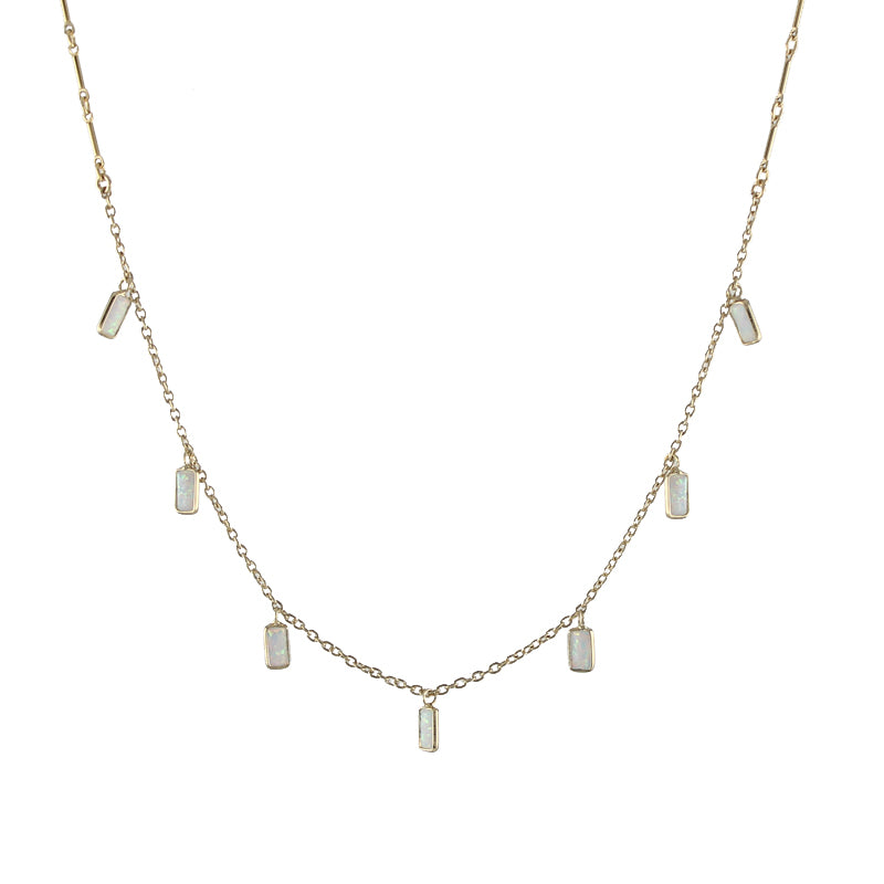 Rectangle Opals Necklace
