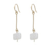 Rectangle Pearl Drop Earrings