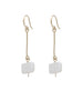 Rectangle Pearl Drop Earrings