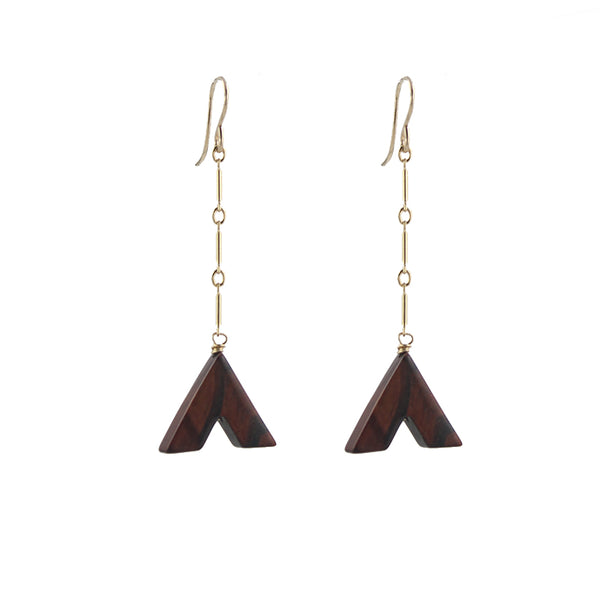 Red Tiger Eye Drop Earrings