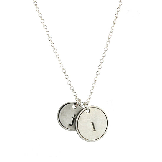 Rimmed Initial Necklace