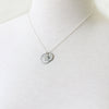 Rimmed Initial Necklace, duo