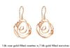 Rose Earrings, rose gold-filled