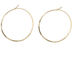 Handmade gold hoop earrings