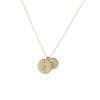 Round Initial Necklace, gold 
