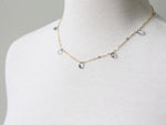 Rutilated Quartz Collar Necklace, silver