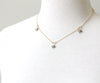 Tiny Gemstone Circlet Necklace, sapphires