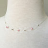 Simple Floating Necklace, pinks