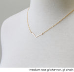 Chevron Necklace, rose gold