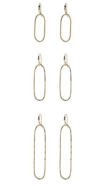 Slim Oval Earrings