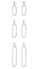 Slim Oval Earrings silver