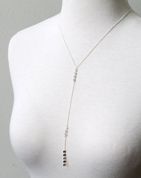 Slim Lariat Necklace sterling silver