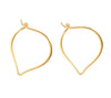 Small Lotus Hoop Earrings gold vermeil