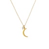 Small moon necklace, gold plate