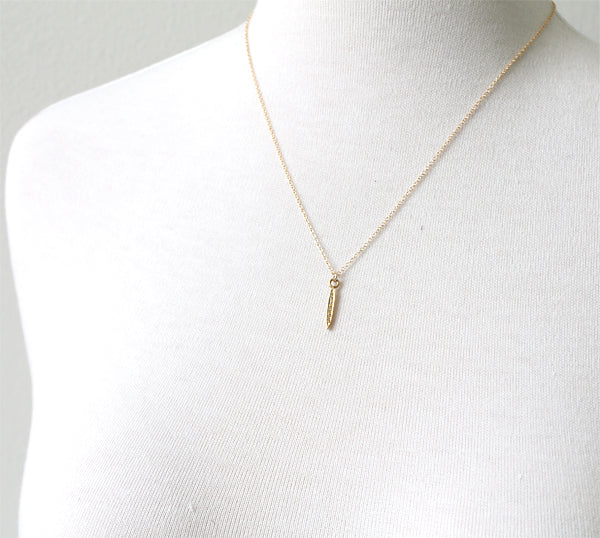 Delicate Small Diamond Spike Necklace