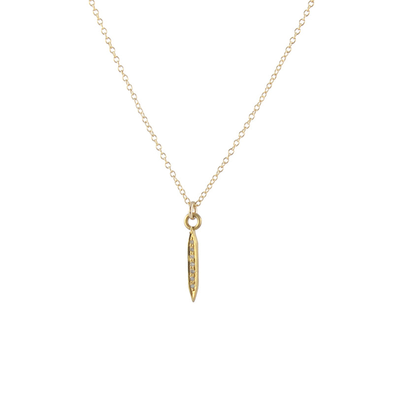 Small Diamond Pave Spike necklace