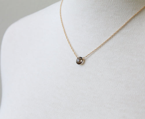 Smoky Quartz Bubble Necklace