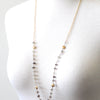 Long smoky quartz chain necklace