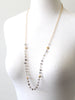 Long smoky quartz chain necklace