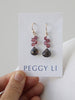 Garnets and smoky quartz earrings