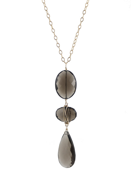 Bold smoky quartz necklace