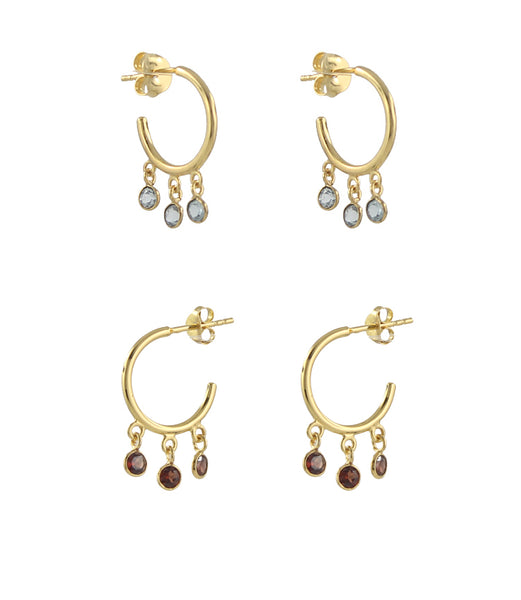 Gemstone Shaker Hoops