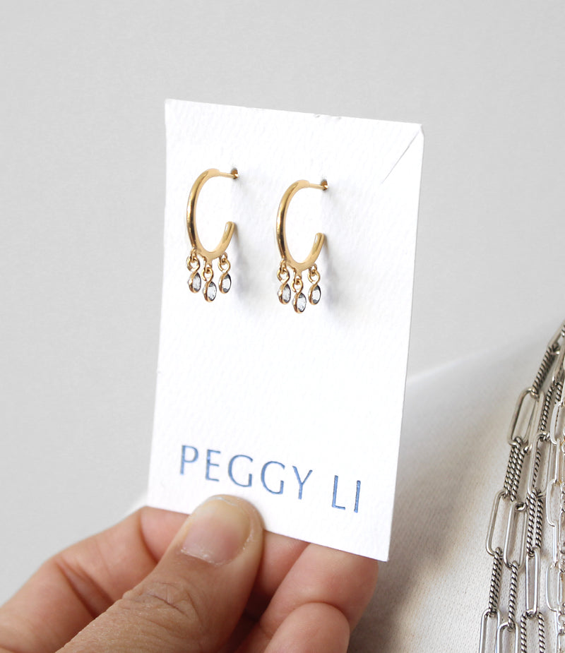 Gold shaker hoop earrings