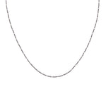 Squared Oxidized Sparkle Chain Necklace